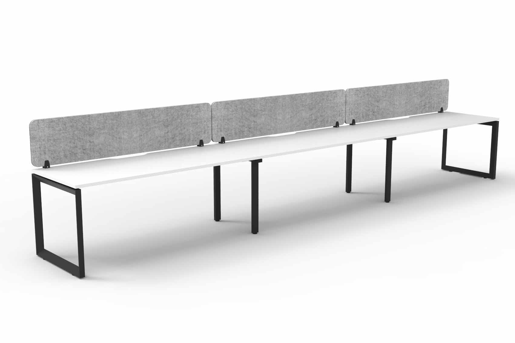 Loop 3 Person Single Sided Workstation - with Eco Screen